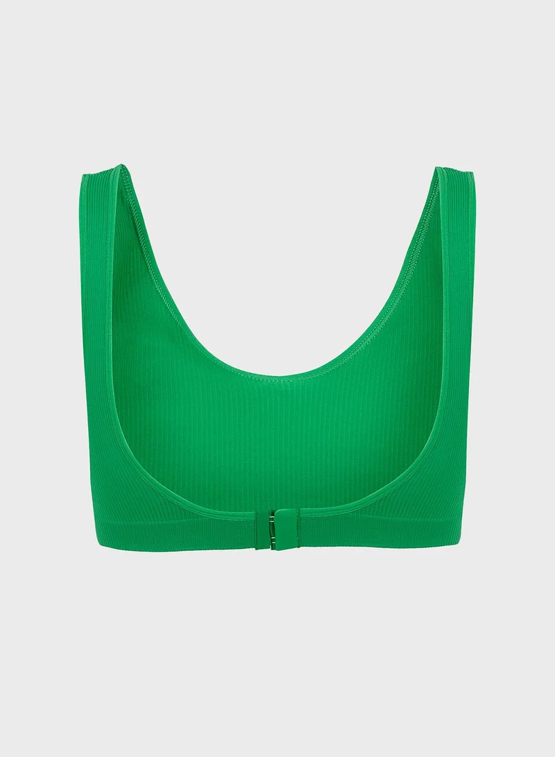 Nocturne Logo Print Detail Ribbed Bralette
