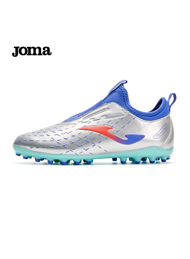 Joma Kids Soccer Shoes Mg Short Studs Turf Anti-slip Wear-resistant Professional Match Football Training Shoes Metal Silver Size 38 - Image 4