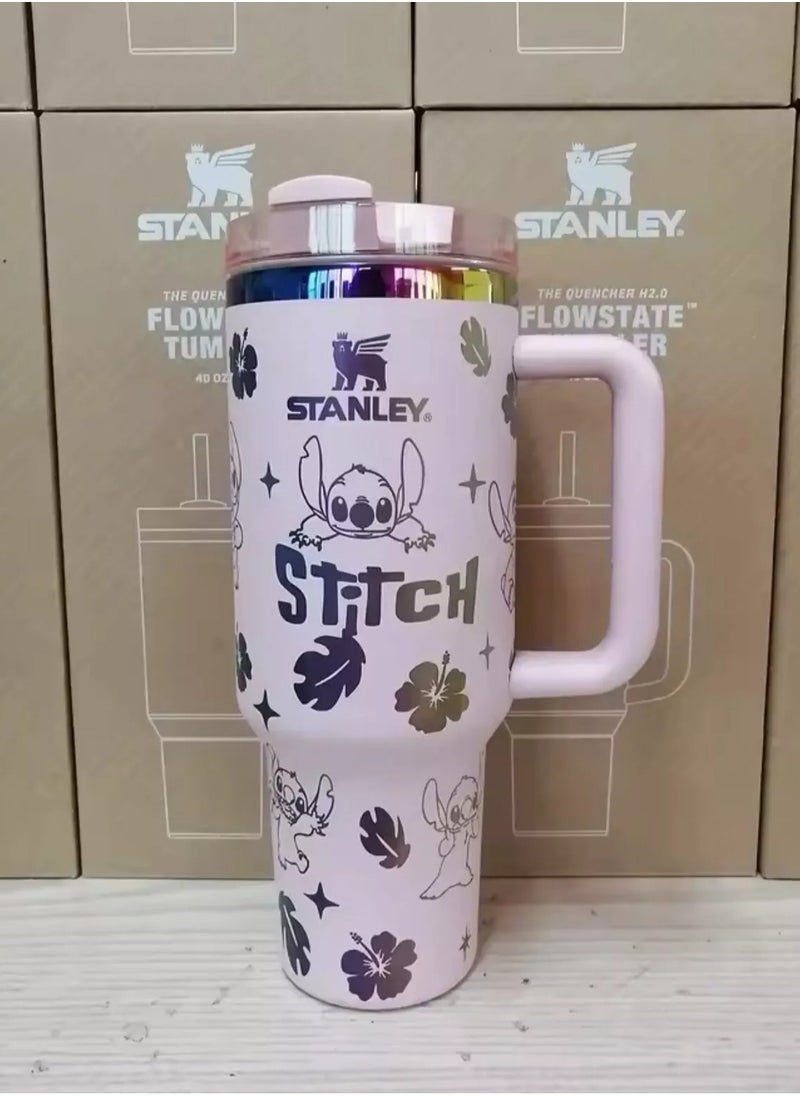 Stanley - Downy stitch Stanley Tumbler 40 Oz Quencher H2.0 FlowState - Image 1