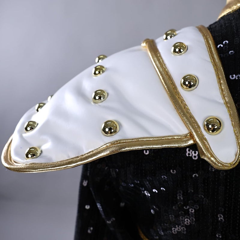 زي تنكري للاطفال رومي زوي ميرا ديمون هانترز، سلسلة سوداء وذهبية، مستوحى من كيه بوب - Image 3