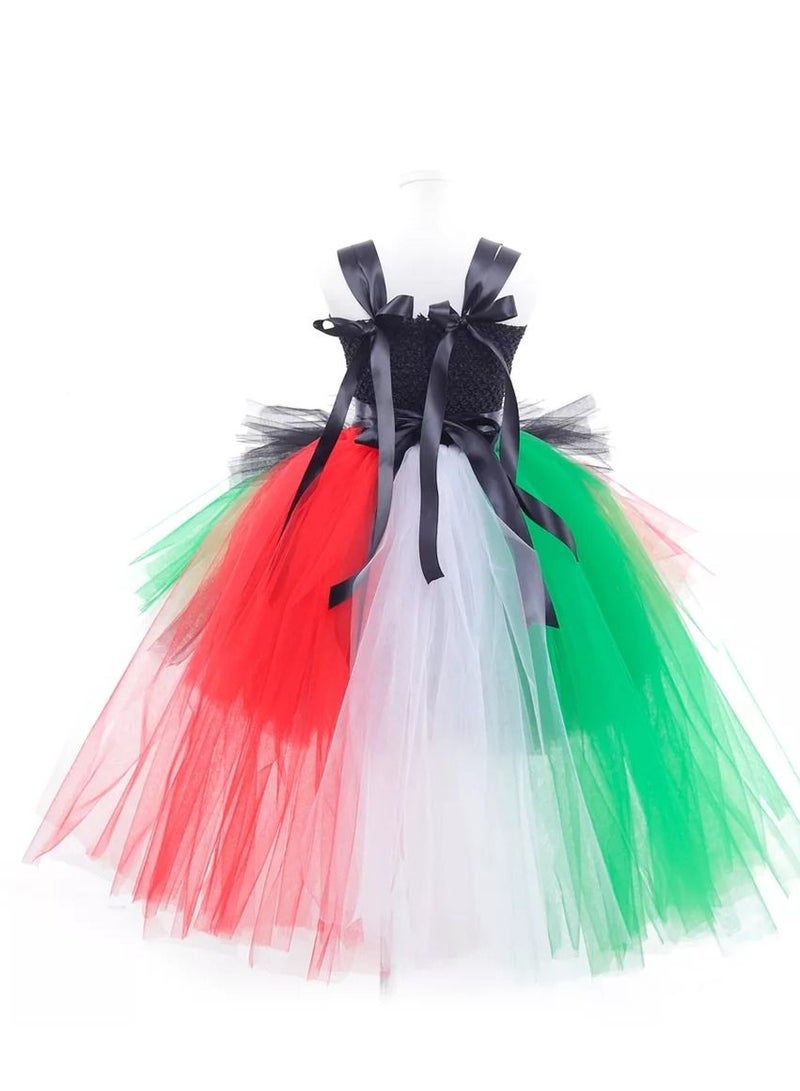 داديز أنجل فستان اليوم الوطني لدولة الإمارات العربية المتحدة للفتيات الصغار زي توتو - Image 3