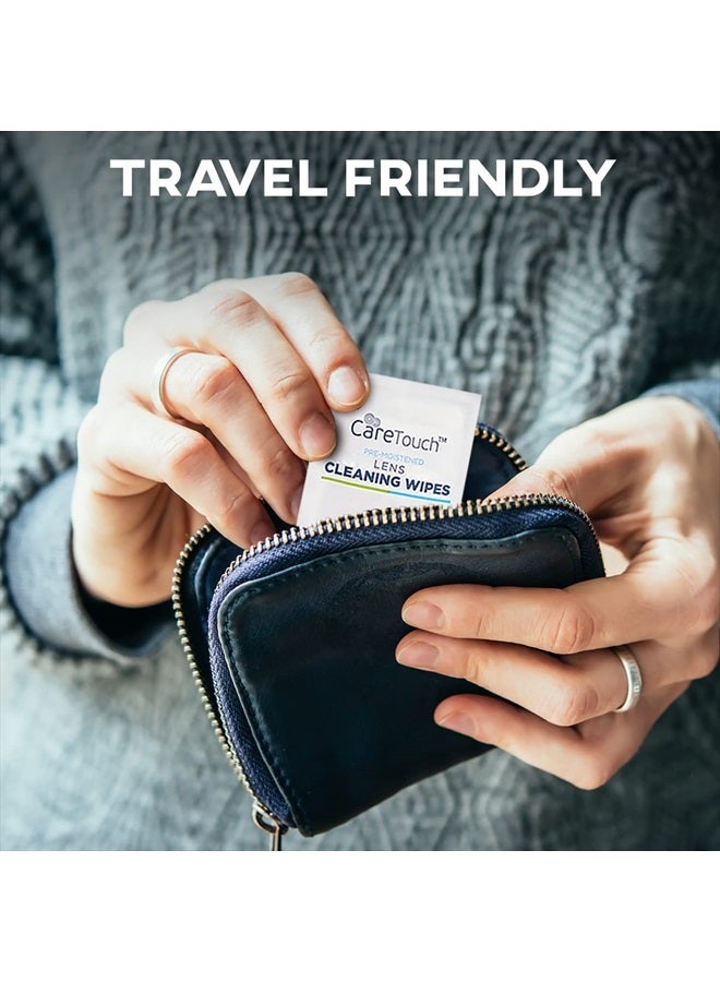 Care Touch Lens Cleaning Wipes for Eyeglasses, 210ct - Individually Wrapped, Eye Glass Cleaning, Lens Wipes for Glasses/Sunglasses, Packaging May Vary - Image 4