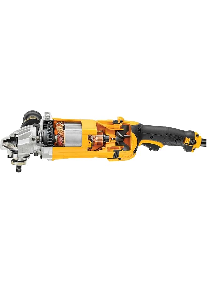 DEWALT 180Mm 2400W Large Angle Grinder With Lock On Switch Yellow Black Dwe4557 B53 Year Warrnty - Image 3