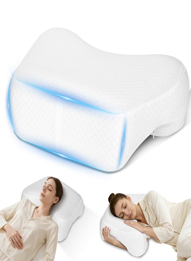 MONST Side Sleeper Pillow with Arm Hole - Memory Foam Pillow for Shoulder Pain Relief, Fits Side, Back & Stomach Sleepers, Pressure-Free Comfort, Ergonomic Multi-Angle Support, White - Image 1