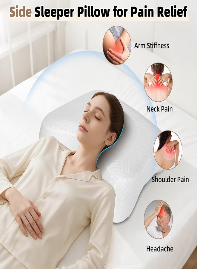 MONST Side Sleeper Pillow with Arm Hole - Memory Foam Pillow for Shoulder Pain Relief, Fits Side, Back & Stomach Sleepers, Pressure-Free Comfort, Ergonomic Multi-Angle Support, White - Image 4