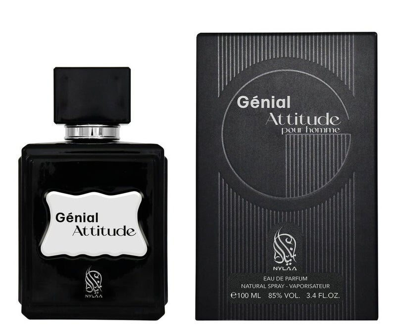 NYLAA Genial Attitude Eau De Parfum(EDP) 100ML | Premium Perfume for Men | Long Lasting Fragrance | Daily Use Perfume - Image 1