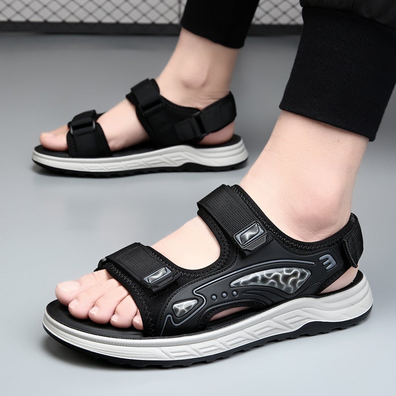 Sandals Men'S Trendy 2025 Summer Outdoor Sports Beach Shoes Boys Casual Driving Soft Sole Anti-Slip Men'S Sandals - Image 4