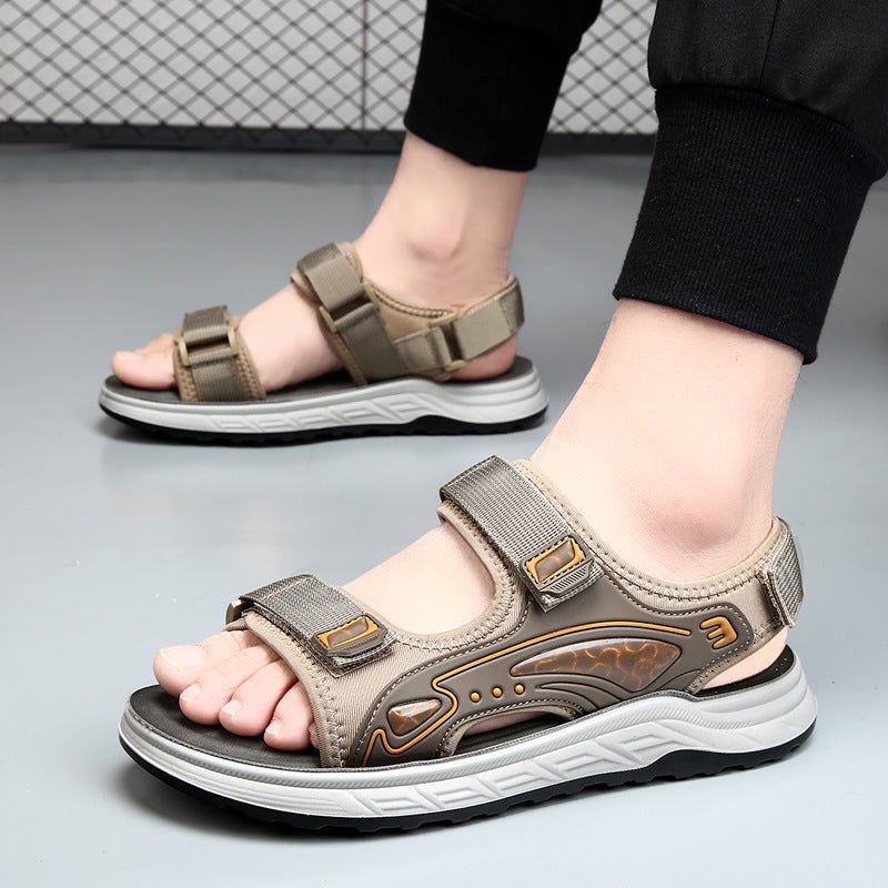 Sandals Men'S Trendy 2025 Summer Outdoor Sports Beach Shoes Boys Casual Driving Soft Sole Anti-Slip Men'S Sandals - Image 1