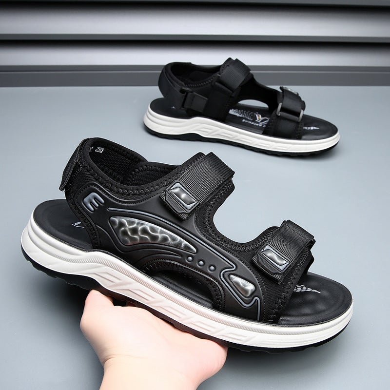 Sandals Men'S Trendy 2025 Summer Outdoor Sports Beach Shoes Boys Casual Driving Soft Sole Anti-Slip Men'S Sandals - Image 3