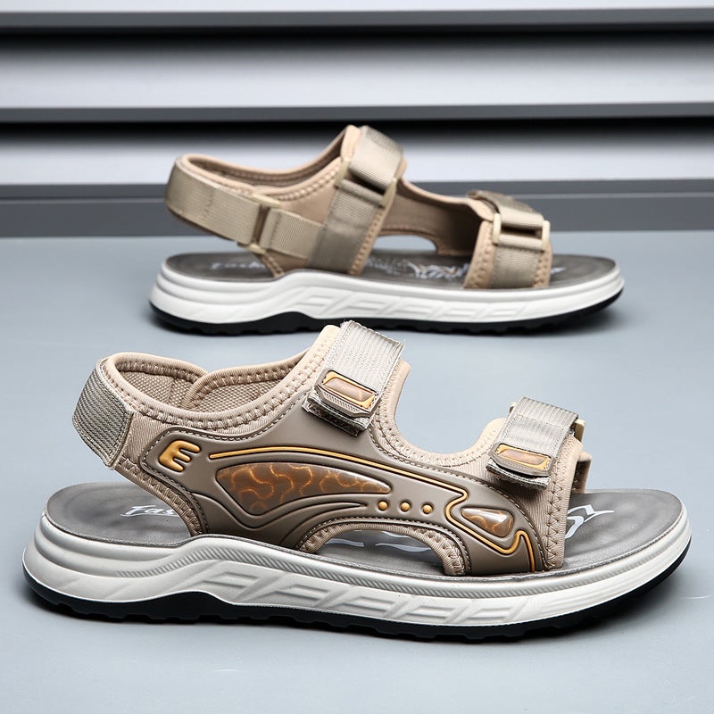 Sandals Men'S Trendy 2025 Summer Outdoor Sports Beach Shoes Boys Casual Driving Soft Sole Anti-Slip Men'S Sandals - Image 5