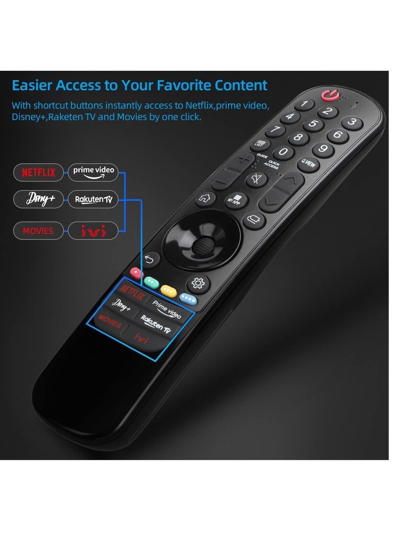 SmartGrist Universal for LG Magic Remote Control, Replacement for LG LED OLED LCD 4K UHD Smart TV, with Buttons for Netflix, Prime Video, Disney Plus, LG-Channels Button - Image 3