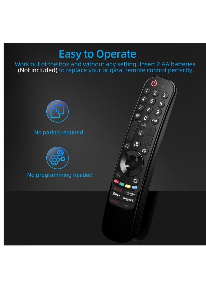 SmartGrist Universal for LG Magic Remote Control, Replacement for LG LED OLED LCD 4K UHD Smart TV, with Buttons for Netflix, Prime Video, Disney Plus, LG-Channels Button - Image 5