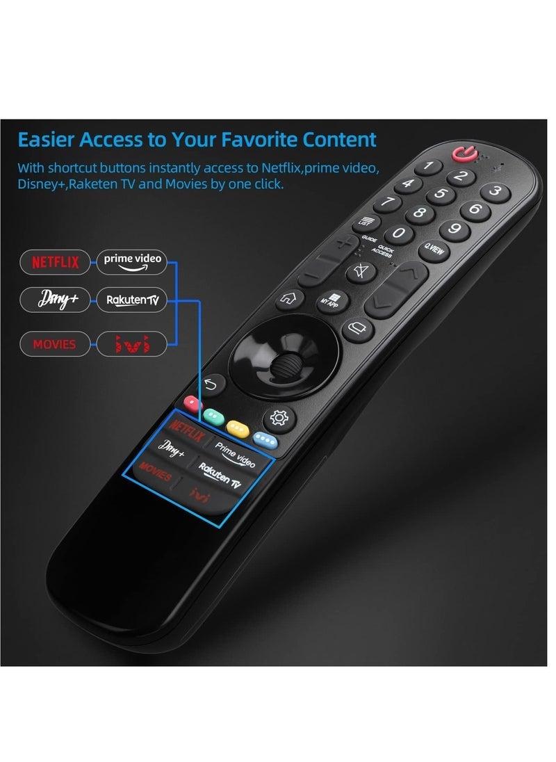 SmartGrist Universal for LG Magic Remote Control, Replacement for LG LED OLED LCD 4K UHD Smart TV, with Buttons for Netflix, Prime Video, Disney Plus, LG-Channels Button - Image 4
