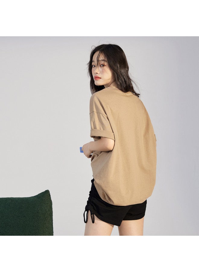 EPTISON Women's T-shirt Summer Fun Print Lettering Pure Cotton Breathable Loose Casual Short Sleeve Top - Image 5