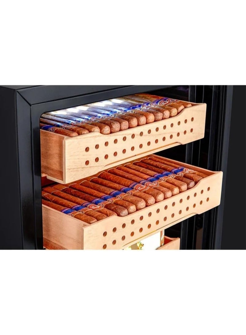 Hemingway B1 350‑Ct Electric Cigar Humidor | Spanish‑Cedar, Touch Control, App + Fingerprint Lock - Image 5