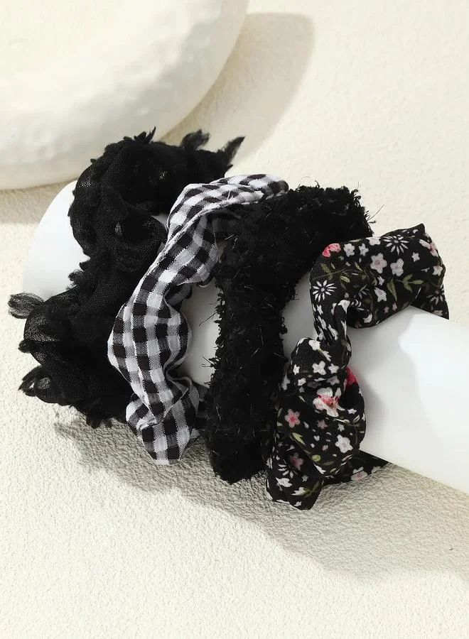 Take Two  Set of 4 - Assorted Scrunchies for Women | Best Price UAE