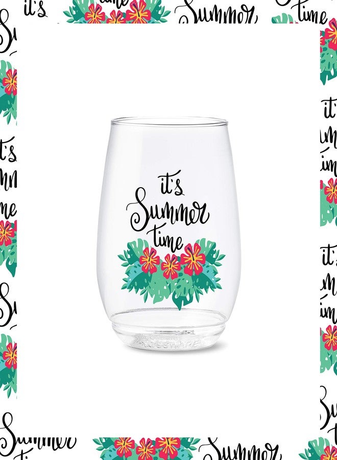 TOSSWARE POP 14oz Vino Summer Sips 1 Series, SET OF 6, Premium Quality, Recyclable, Unbreakable & Crystal Clear Plastic Wine Glasses - Image 4