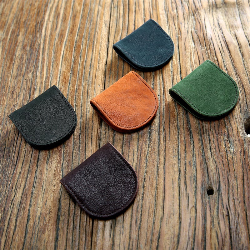Vintage Mini Handmade Genuine Leather Coin Purse Unisex Ultra Lightweight Head Layer Cowhide Wallet for Coins and Bills - Image 3