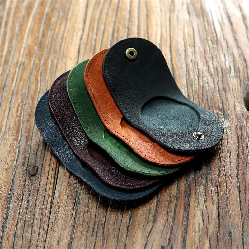 Vintage Mini Handmade Genuine Leather Coin Purse Unisex Ultra Lightweight Head Layer Cowhide Wallet for Coins and Bills - Image 4