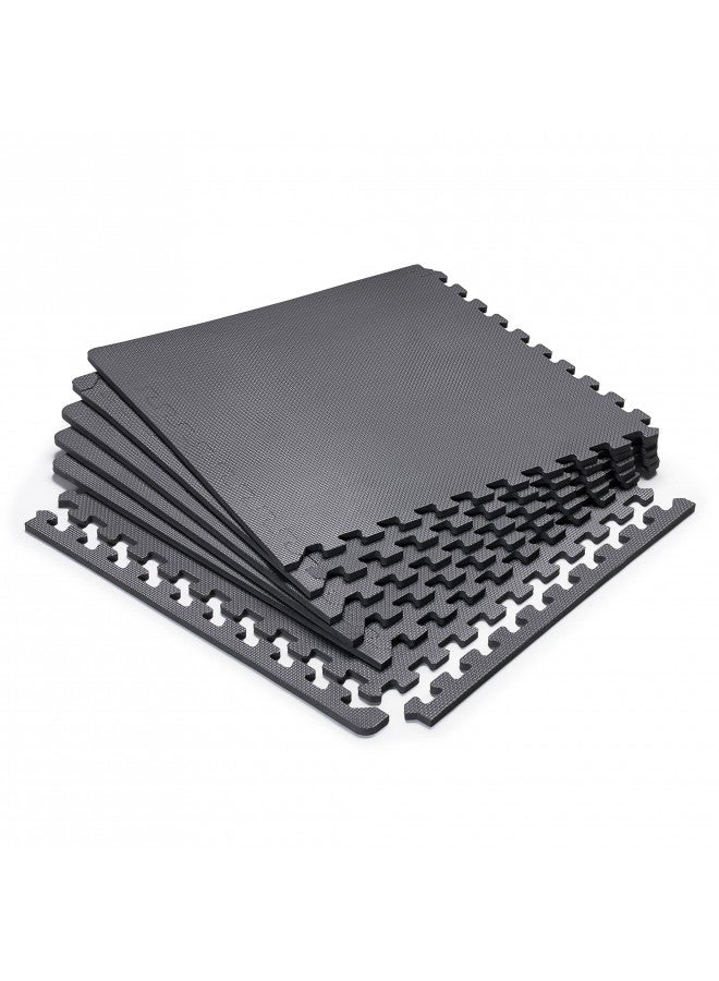Marcy Interlocking Waterproof Flooring Mat for Exercise Equipment & Accessories MAT-20,Black - Image 1