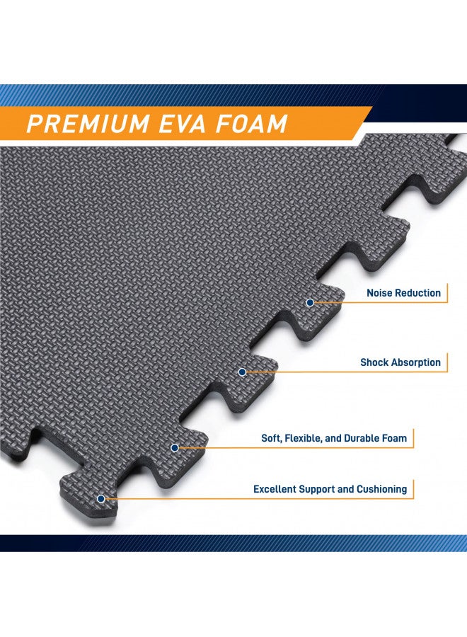 Marcy Interlocking Waterproof Flooring Mat for Exercise Equipment & Accessories MAT-20,Black - Image 4