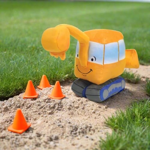 MerryMakers Little Excavator Plush Toy, 7-Inch - Image 2
