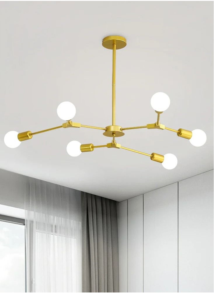 Goeco LED Chandelier E27 6 Lights with Adjustable Light Arms  - Image 1
