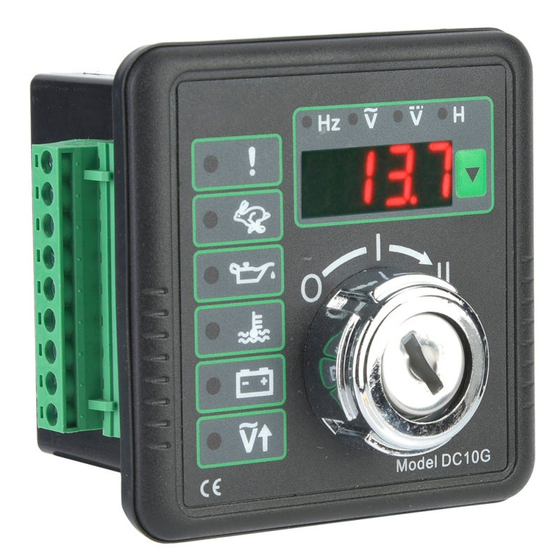 Engine Manual Start Controller 78x78x72mm 32-Bit Microcomputer Control DC10G - 4-Bit Digital Tube Display with Computer Parameter Setting for Generator Set Monitoring - Image 2