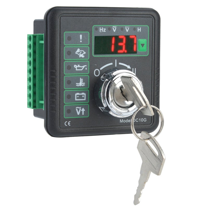 Engine Manual Start Controller 78x78x72mm 32-Bit Microcomputer Control DC10G - 4-Bit Digital Tube Display with Computer Parameter Setting for Generator Set Monitoring - Image 3