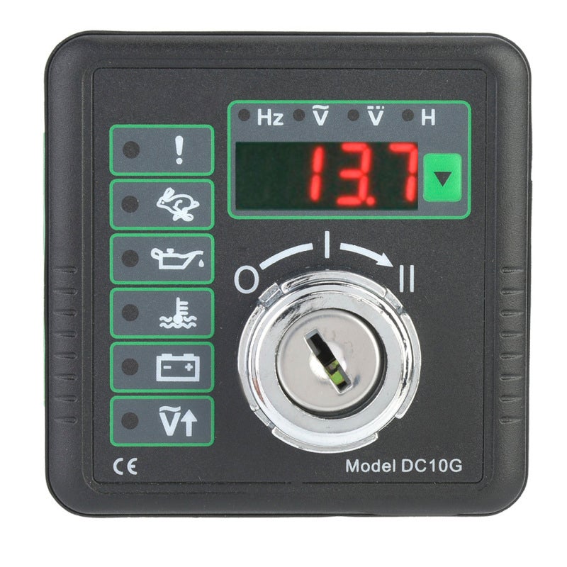Engine Manual Start Controller 78x78x72mm 32-Bit Microcomputer Control DC10G - 4-Bit Digital Tube Display with Computer Parameter Setting for Generator Set Monitoring - Image 1