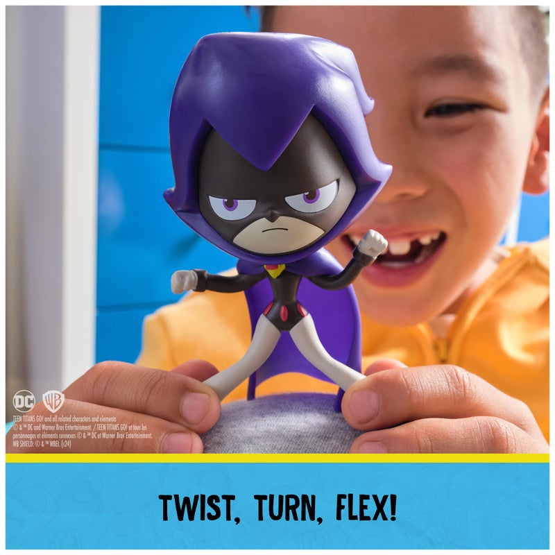 DC Comics Teen Titans Go! Twisty Titans, Raven, Flexible Action Figure, Kids Toys for Boys and Girls 4 and Up - Image 3