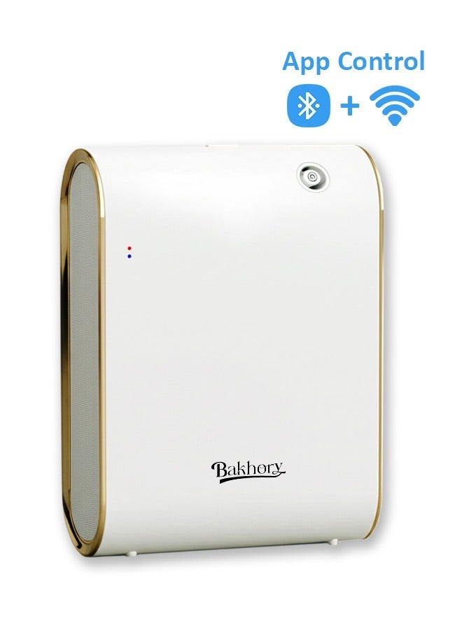 Bakhory Smart Aroma Diffuser Machine, 350ml, Golden White | Dual Fluid Technology, Turbo Fan, Wi-Fi & Bluetooth Control, Quiet Operation, High Mist Output | Ideal for Home, Office & Hotel Use - Image 2
