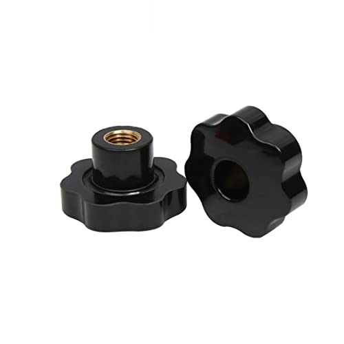 GDQLCNXB M6 Star Knob Clamping Handle Nut Through Hole Set Black Plastic Screw knurled Clamping nut knob10 PCS - Image 3