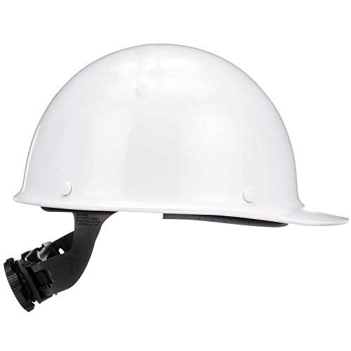 MSA 475396 Skullgard Cap Style Safety Hard Hat with Fas-Trac III Ratchet Suspension | Non-slotted Cap, Made of Phenolic Resin, Radiant Heat Loads up to 350F - Standard Size in White - Image 5