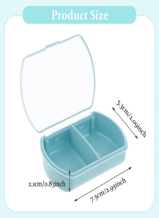 Sibba Pill Organizer 2 PCS Medicine Case Box Medication Holder Kit Daily Supplement Storage Container Portable for Pocket Pillbox Cases Bottle Compact Vitamin Dispenser 7 Day Holders Travel - Image 3