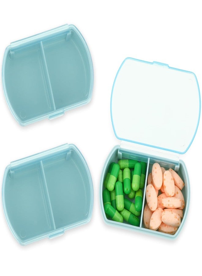 Sibba Pill Organizer 2 PCS Medicine Case Box Medication Holder Kit Daily Supplement Storage Container Portable for Pocket Pillbox Cases Bottle Compact Vitamin Dispenser 7 Day Holders Travel - Image 1