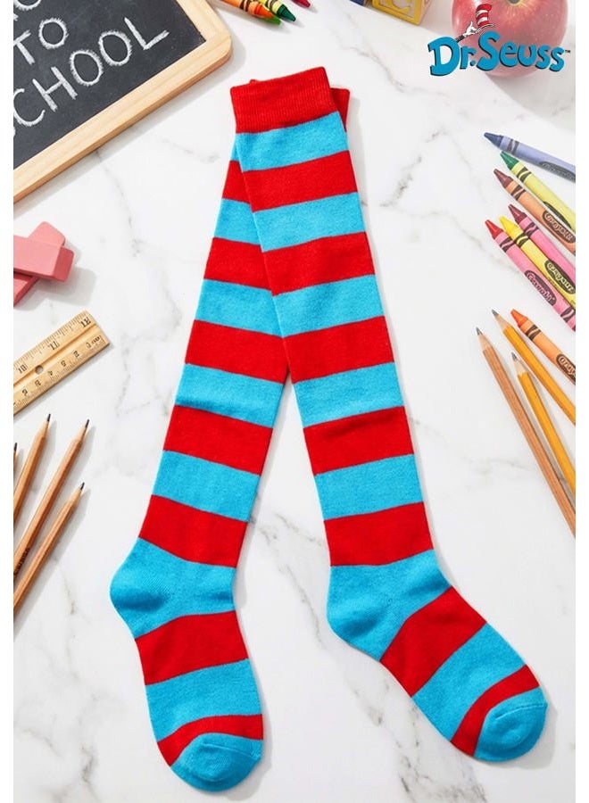 elope Thing 1 & Thing 2 Striped Knee Highs, Redblue, One size - Image 2