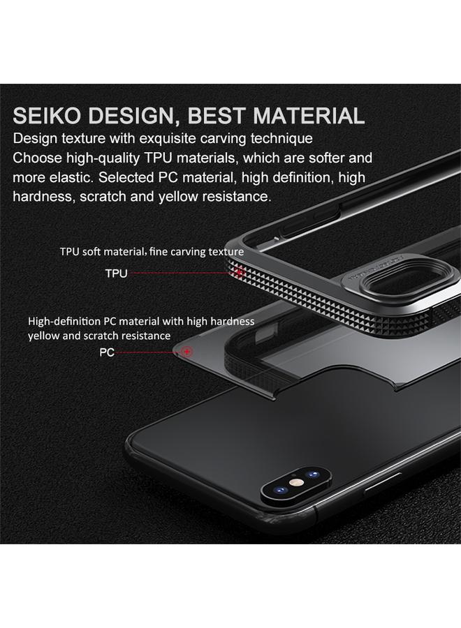 S-TOP Case For iPhone XS Max MG Series Carbon Fiber TPU + Clear PC Four-corner Airbag Shockproof Case - Image 4