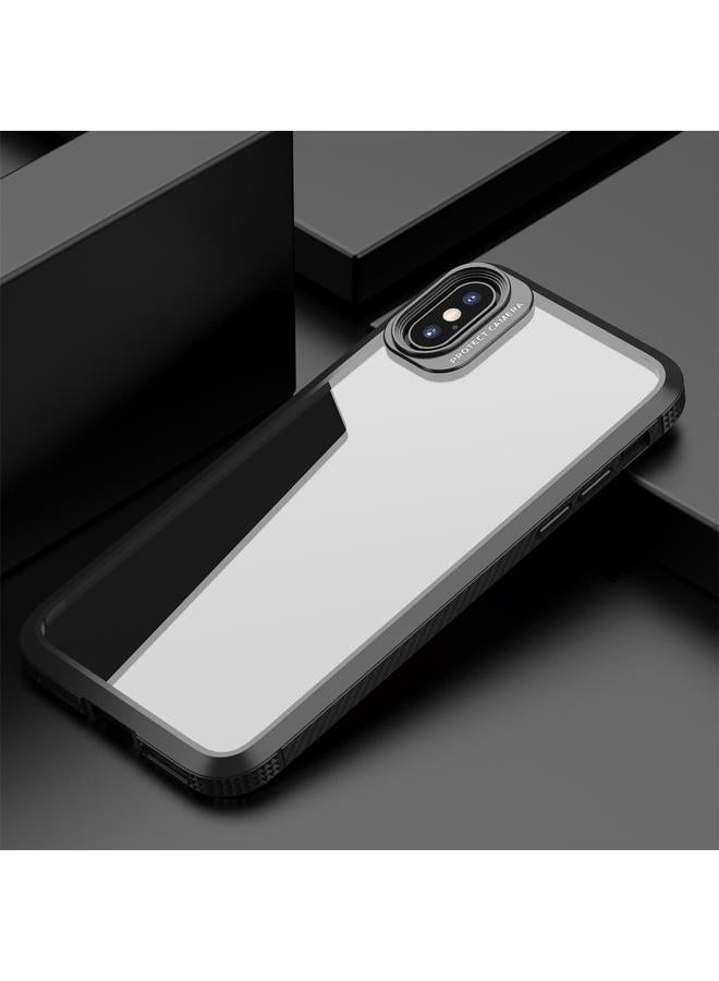 S-TOP Case For iPhone XS Max MG Series Carbon Fiber TPU + Clear PC Four-corner Airbag Shockproof Case - Image 1