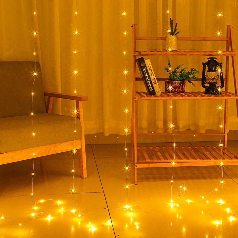 Copper Curtain Lamp Usb With Remote Control Room Window Decoration  Lights - Image 2