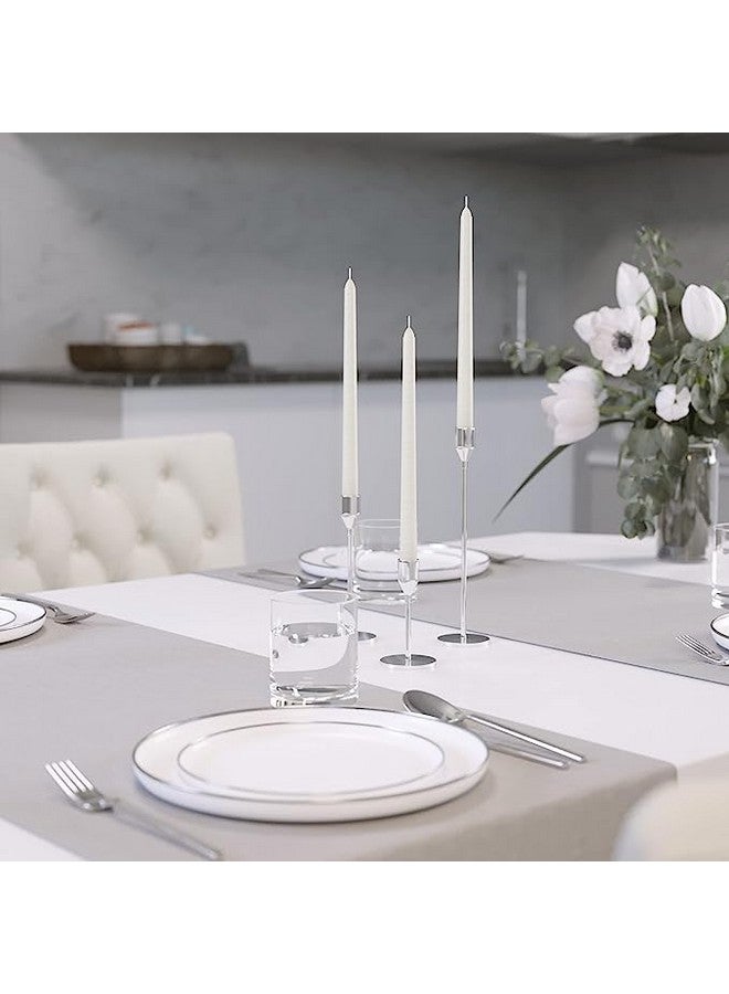 AURA DECOR AuraDecor Taper Candles Pack || Dinner Candles || Celebration Candles || 10 inch Candles || Dripless || Smokeless Candle || Burnng Time 8 Hours (Pack of 12, Ivory) - Image 3