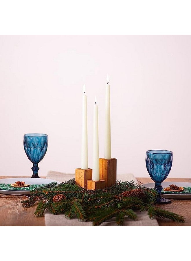 AURA DECOR AuraDecor Taper Candles Pack || Dinner Candles || Celebration Candles || 10 inch Candles || Dripless || Smokeless Candle || Burnng Time 8 Hours (Pack of 12, Ivory) - Image 4