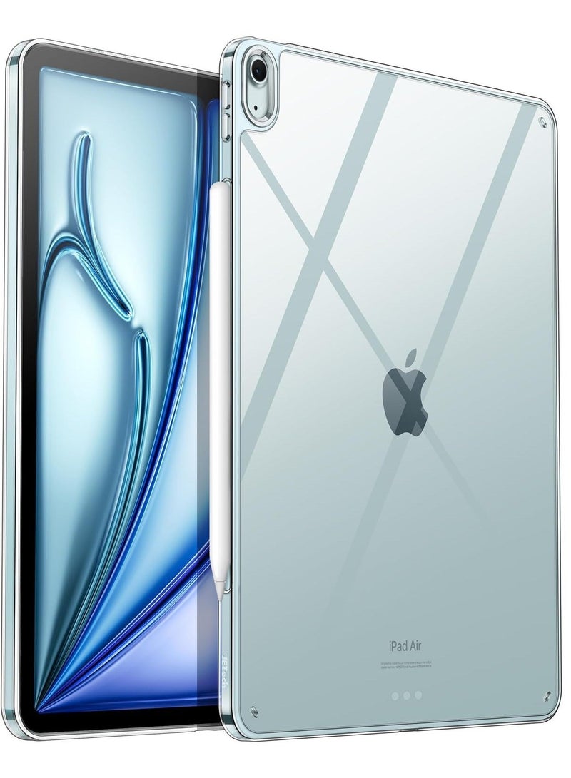 Jetech حافظة شفافة لجهاز iPad Air 13 بوصة M2 2024 مضادة للاصفرار شفافة مقاومة للصدمات نحيفة غطاء خلفي للتابلت مع ظهر صلب من PC وحافة ناعمة من TPU - Image 1