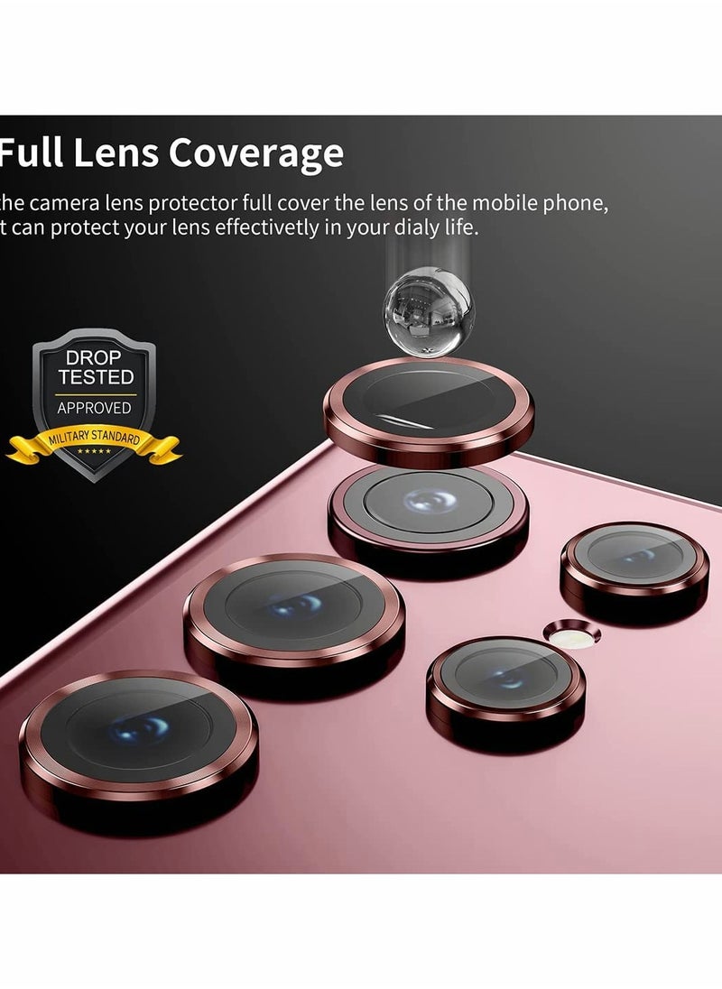 SYOSI - Camera Lens Protector for Samsung S22 Ultra ScratchProof Excefore DropProof Alloy Phone Screen Cover Protection Galaxy 6.8'' Red - Image 1