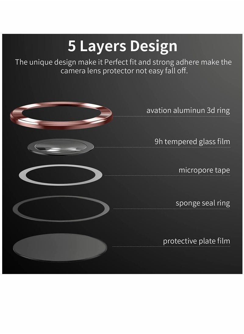 SYOSI - Camera Lens Protector for Samsung S22 Ultra ScratchProof Excefore DropProof Alloy Phone Screen Cover Protection Galaxy 6.8'' Red - Image 1