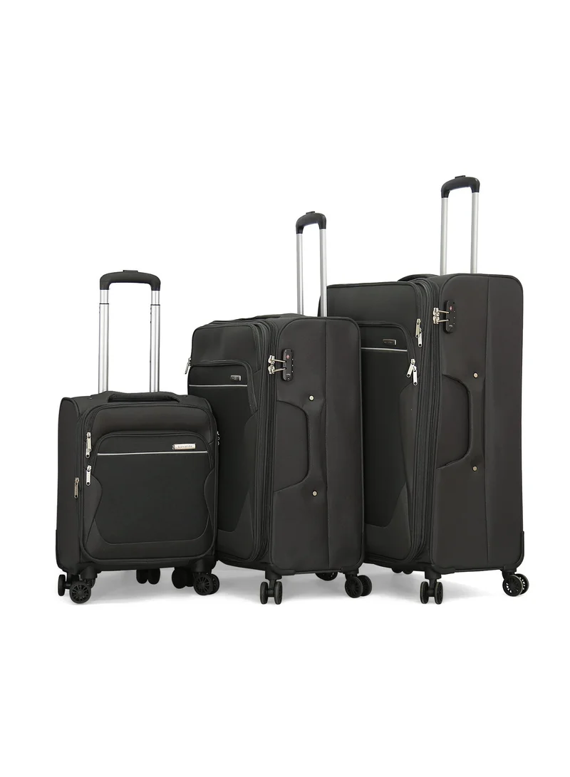 ترافلايت travelite softside luggage trolley bag 3 pieces set,dark grey