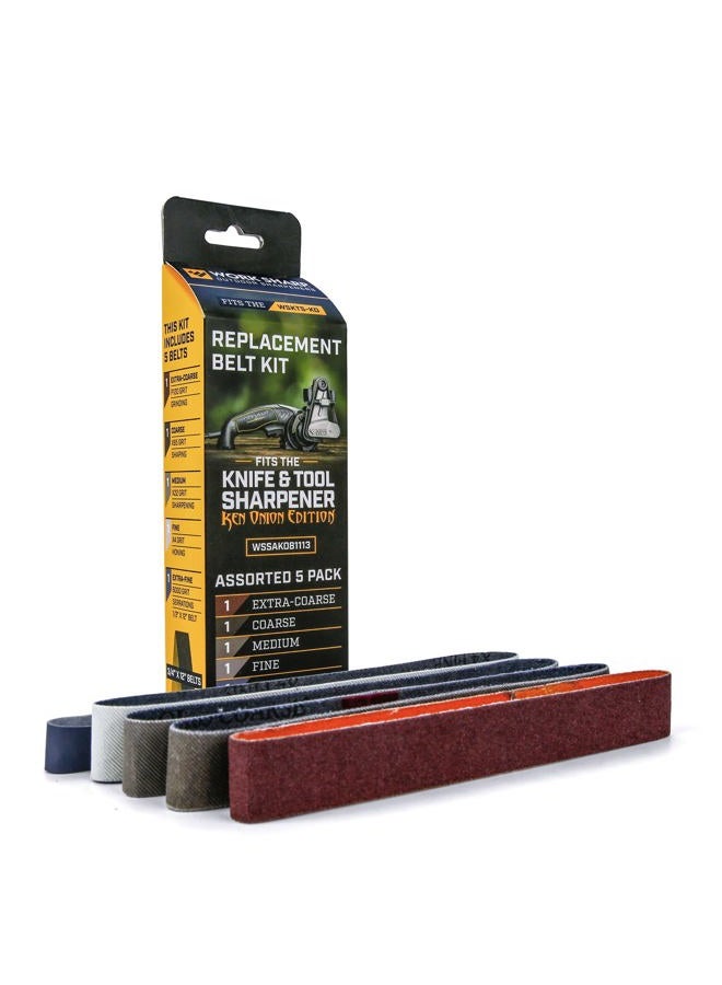 Work Sharp Official Replacement Belt Kit for the Knife and Tool Sharpener Ken Onion Edition - Image 1