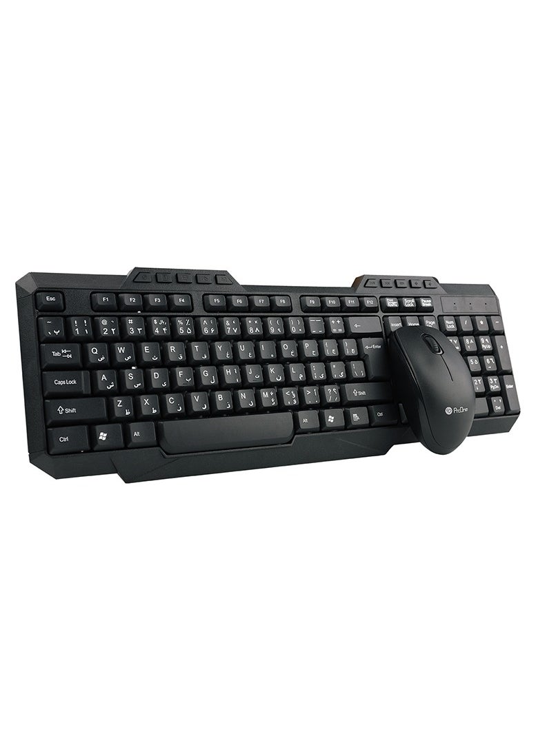 ProOne - ProOne PMK15 Keyboard and Mouse Combo - 104 Keys + 10 Hot Keys, 1000 DPI Sensitivity Mouse, 1.5m Wired, Ergonomic Design, Compatible with PC & Laptop, Ideal for Home, Office, and Gaming - Image 1