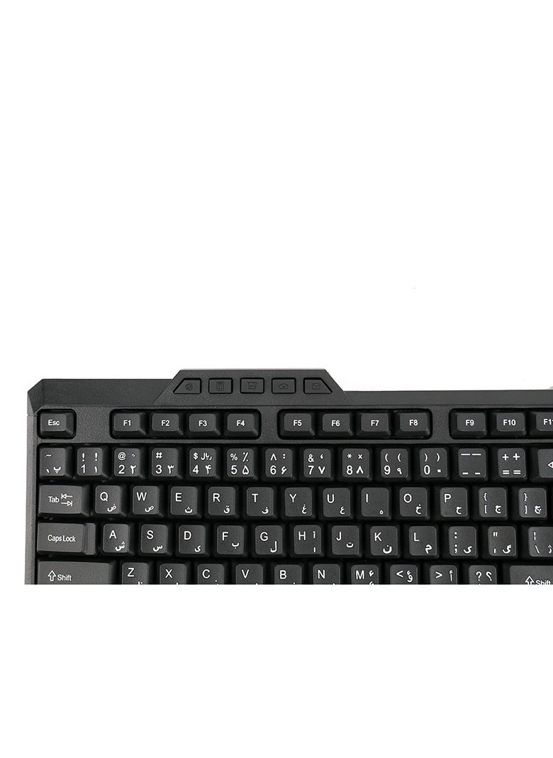 ProOne - ProOne PMK15 Keyboard and Mouse Combo - 104 Keys + 10 Hot Keys, 1000 DPI Sensitivity Mouse, 1.5m Wired, Ergonomic Design, Compatible with PC & Laptop, Ideal for Home, Office, and Gaming - Image 1