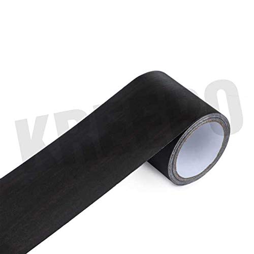 KREEPO Waterproof Waist Line Wall Sticker Self Adhesive Baseboard Wallpaper Border Roll Decals Home Decor Film (Size 4Inch x 10m) (Wood-14) - Image 2